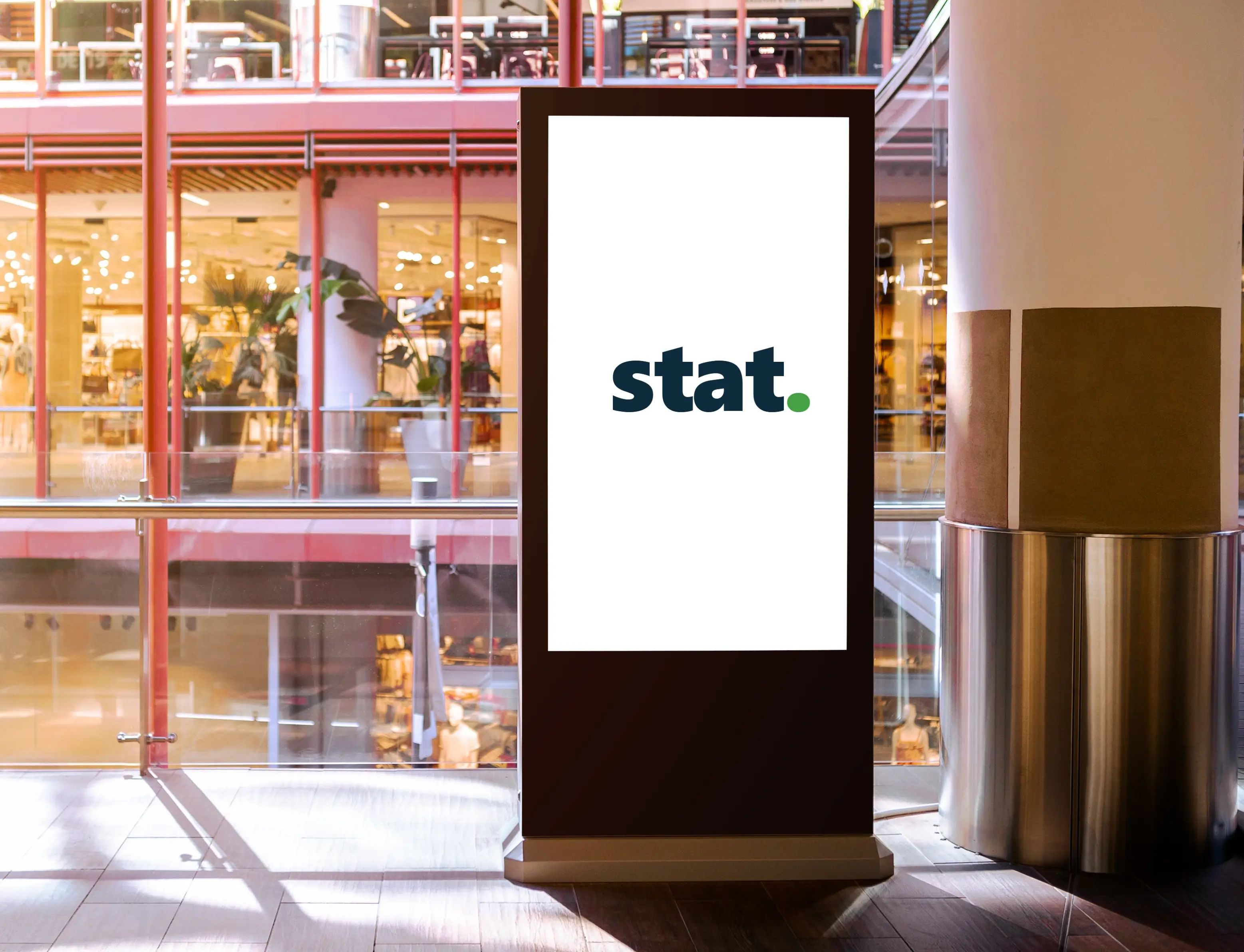 STAT digital out-of-home advertising display